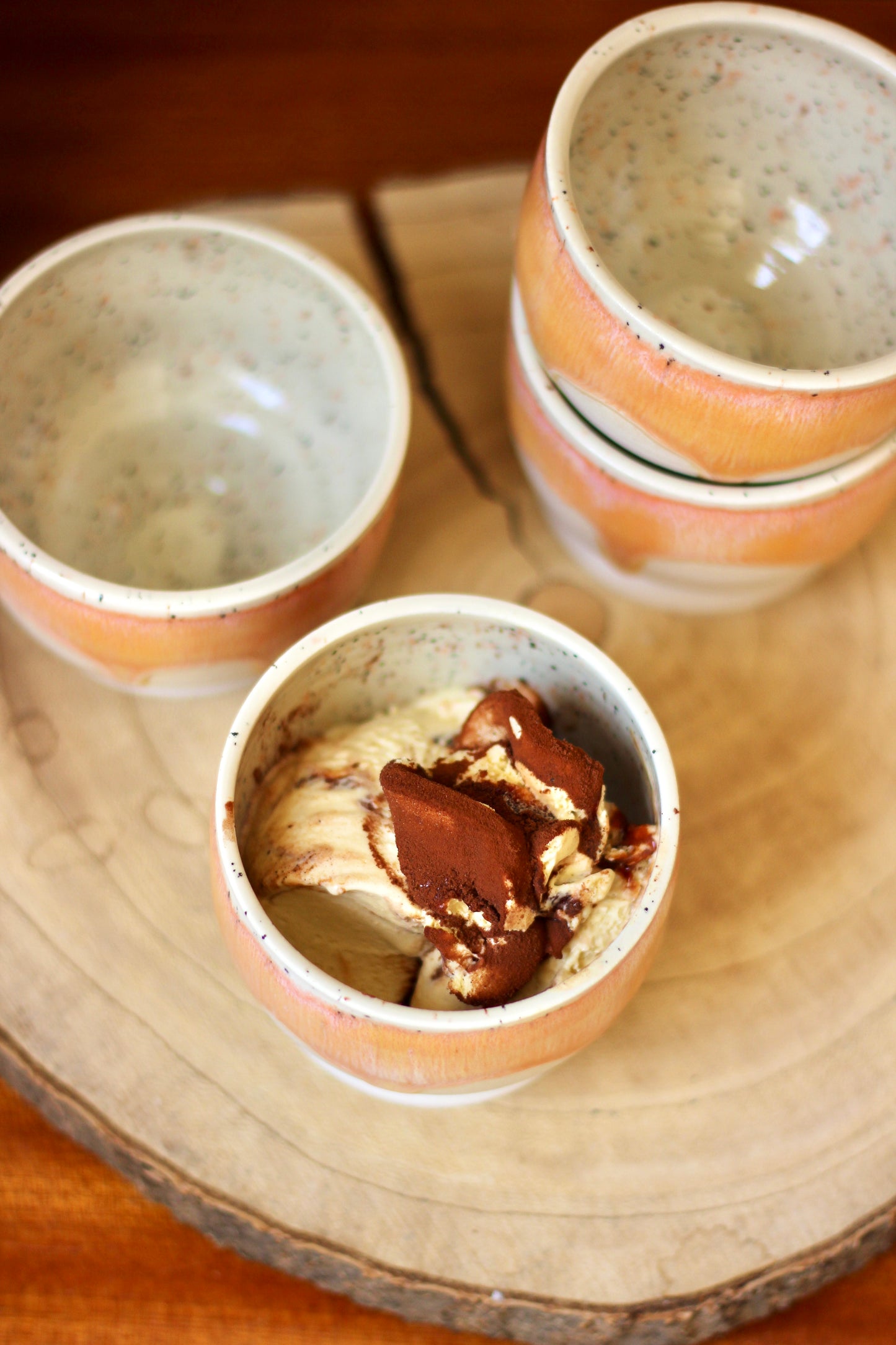 Ice cream cup Peach