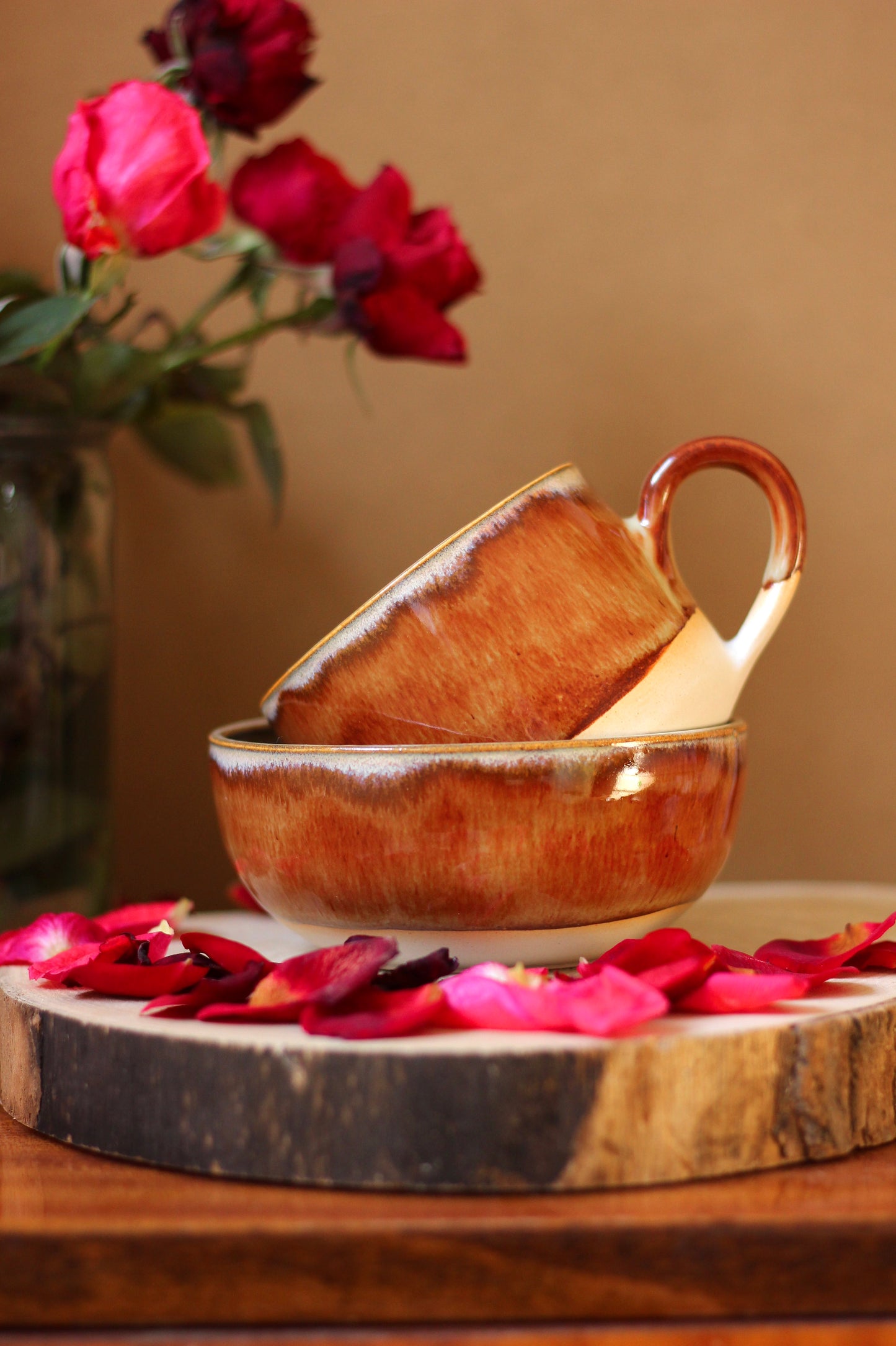 Jantár šálka & miska