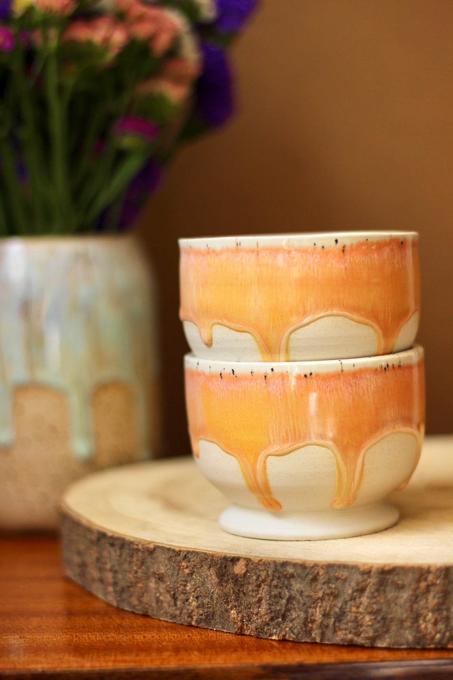 Ice cream cup Peach